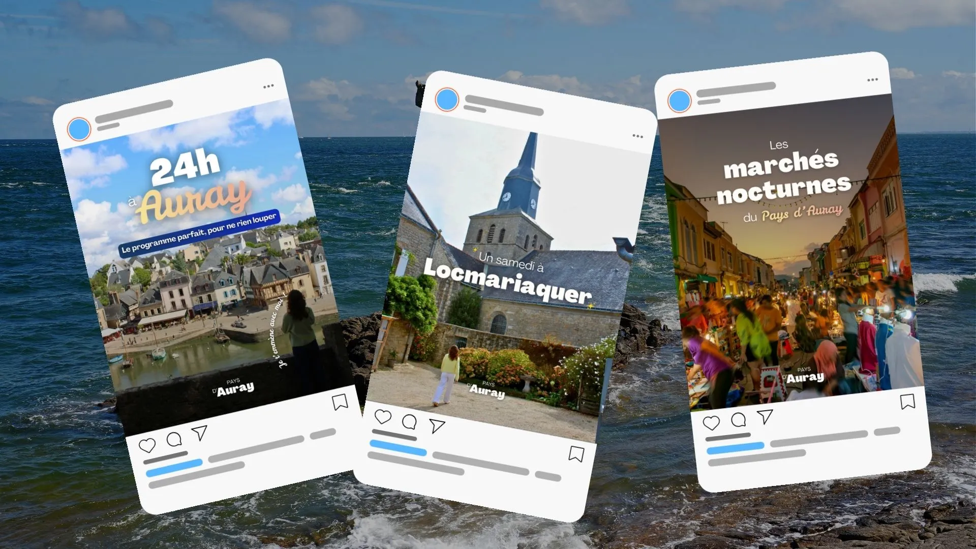Créations de contenus Instagram pour le compte Pays d’Auray